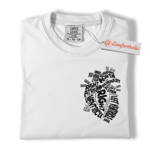 Alternative view of Heart Anatomy Shirt, Cardiologist Shirt, Cardiology Nurse Tee, Anatomical Heart Word Cloud Shirt, Medical Student Comfort Colors Shirt
