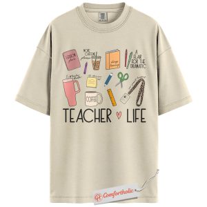 Teacher Life Shirt, Coffee Lesson Plan Shirt, Educator Shirt, Cute Teaching Supplies Shirt, Teacher Comfort Colors Shirt