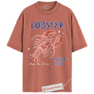 Lobster Lover Club Shirt, Funny Lobster Graphic Shirt, Seafood Art Shirt, Summer Comfort Colors Shirt