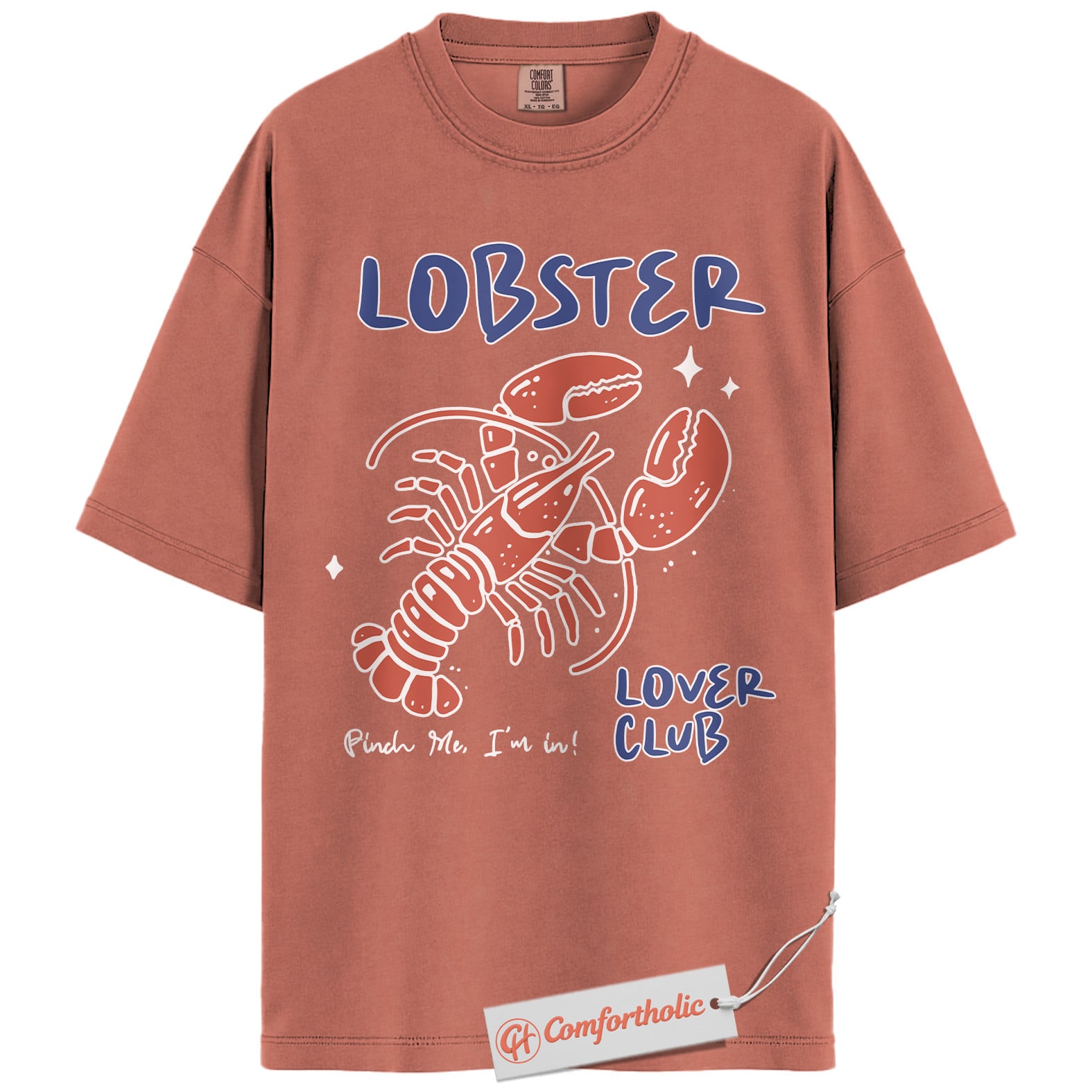 Lobster Lover Club Shirt, Funny Lobster Graphic Shirt, Seafood Art Shirt, Summer Comfort Colors Shirt