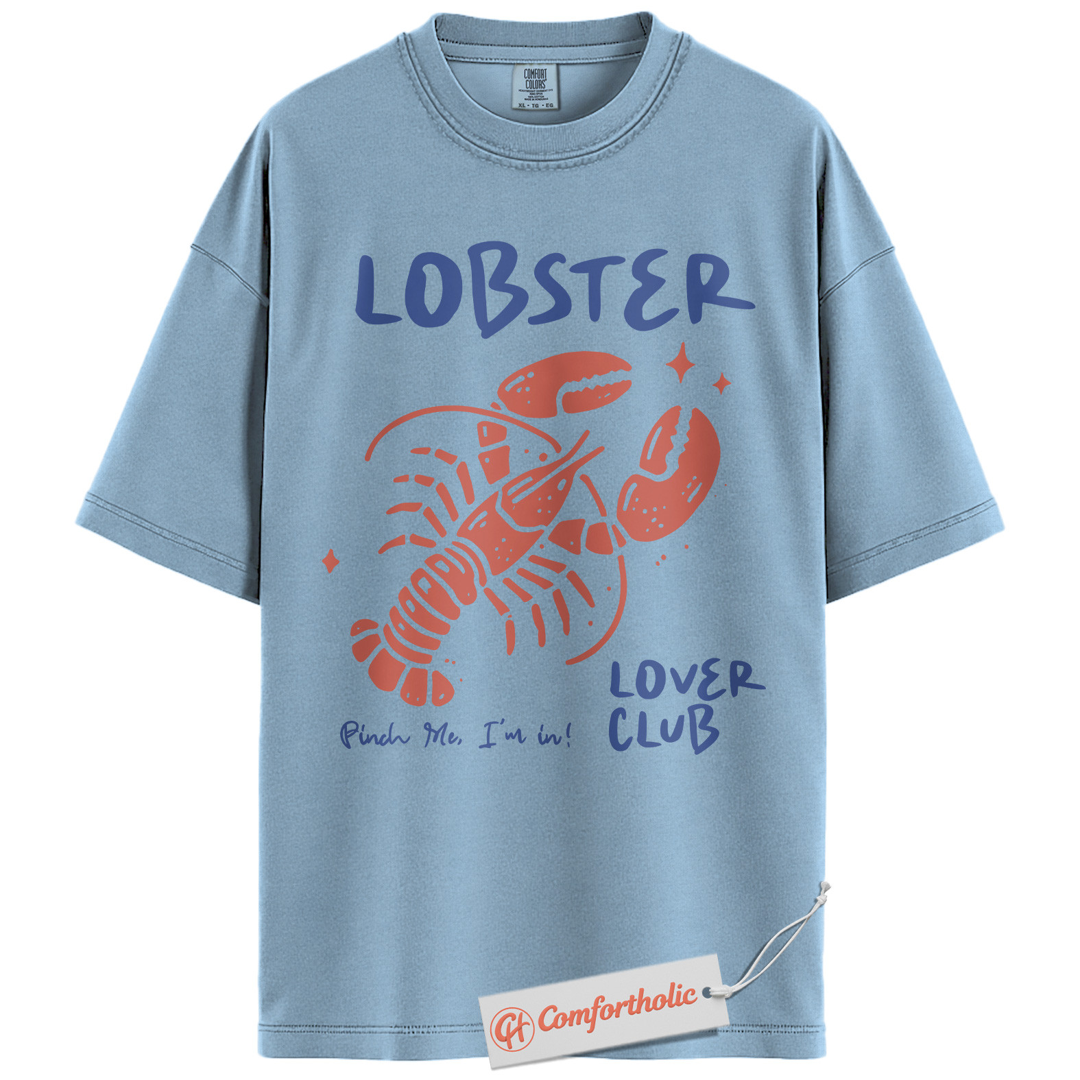 Lobster Lover Club Shirt, Funny Lobster Graphic Shirt, Seafood Art Shirt, Summer Comfort Colors Shirt - Image 14