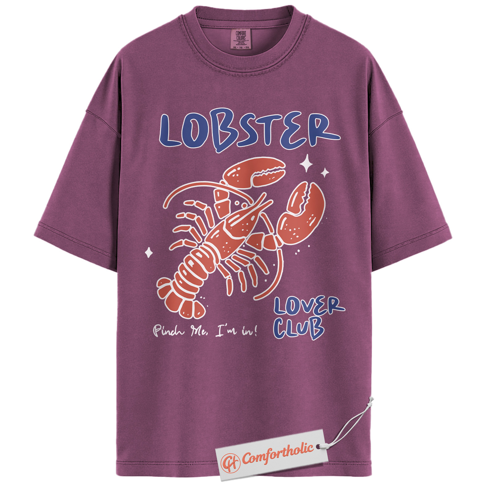 Lobster Lover Club Shirt, Funny Lobster Graphic Shirt, Seafood Art Shirt, Summer Comfort Colors Shirt - Image 15