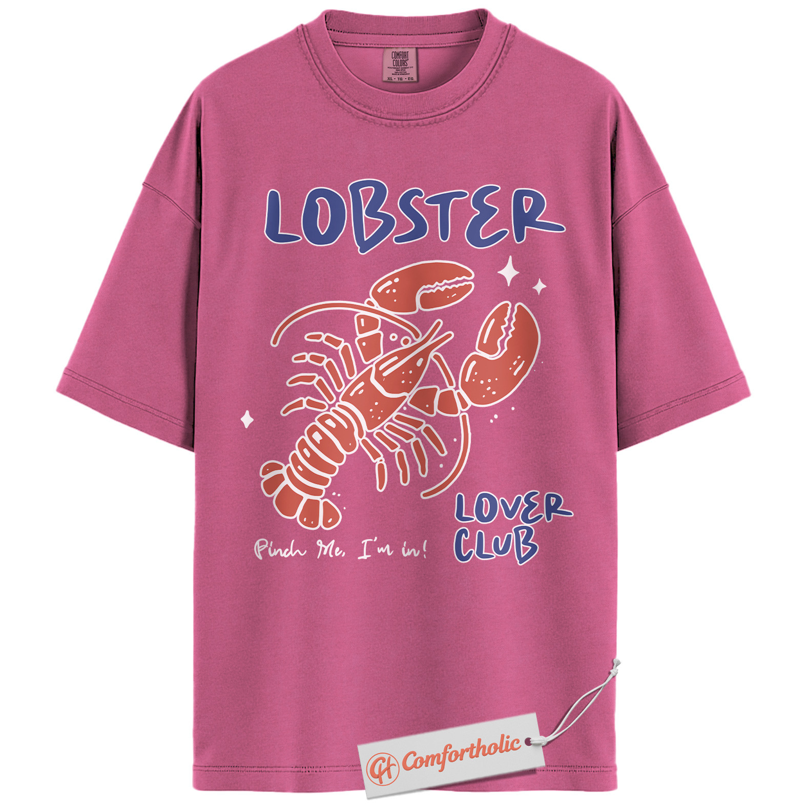 Lobster Lover Club Shirt, Funny Lobster Graphic Shirt, Seafood Art Shirt, Summer Comfort Colors Shirt - Image 16