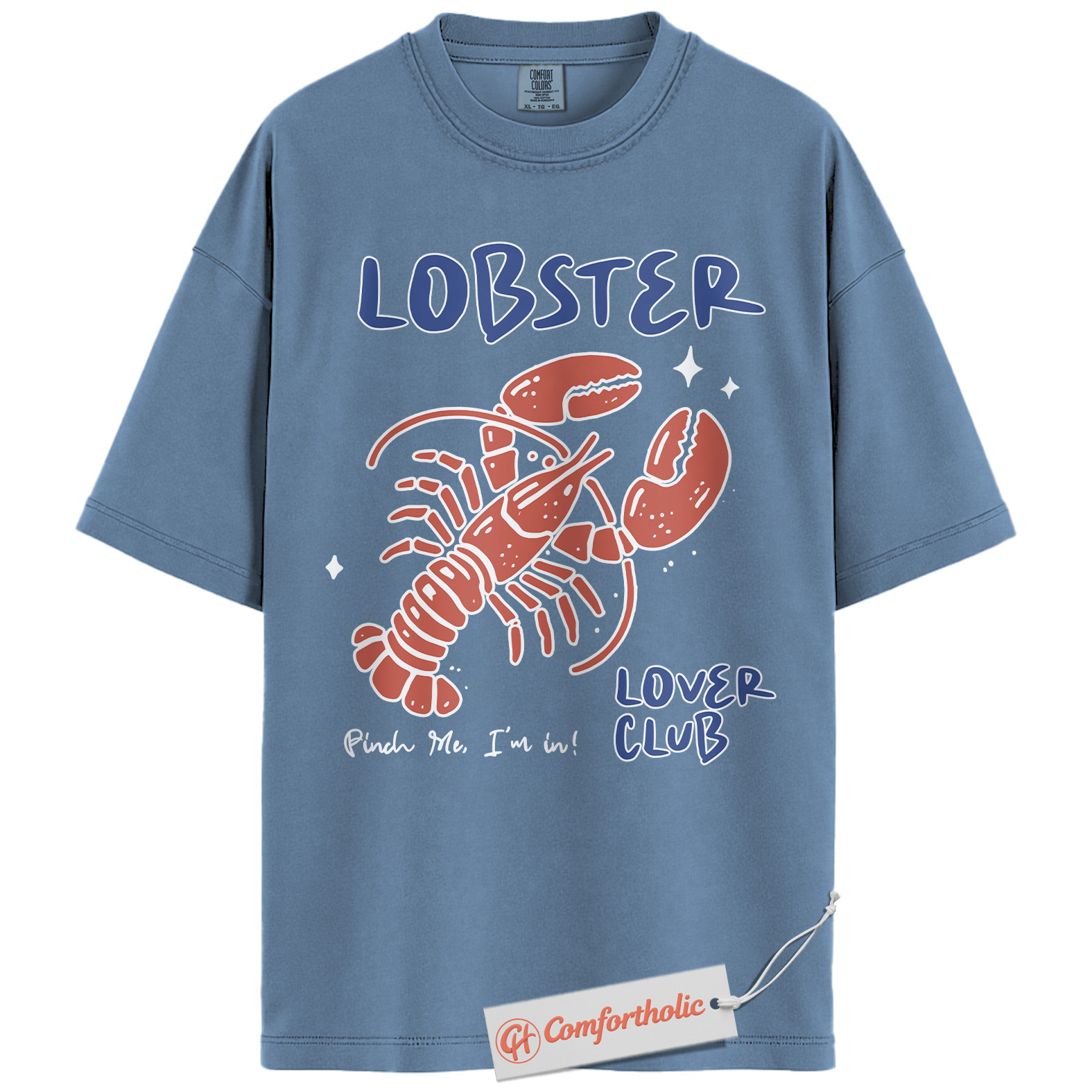 Lobster Lover Club Shirt, Funny Lobster Graphic Shirt, Seafood Art Shirt, Summer Comfort Colors Shirt - Image 17