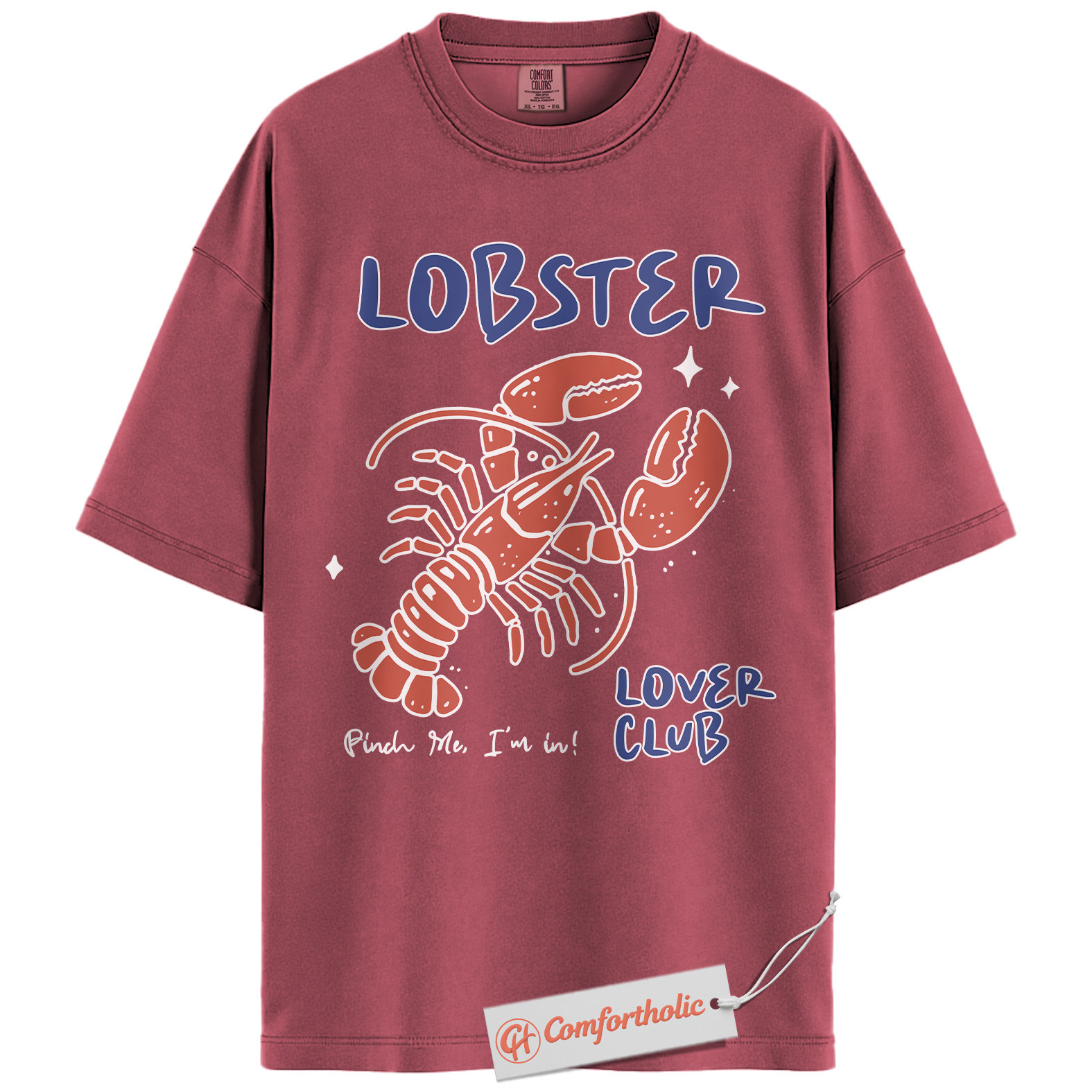 Lobster Lover Club Shirt, Funny Lobster Graphic Shirt, Seafood Art Shirt, Summer Comfort Colors Shirt - Image 18