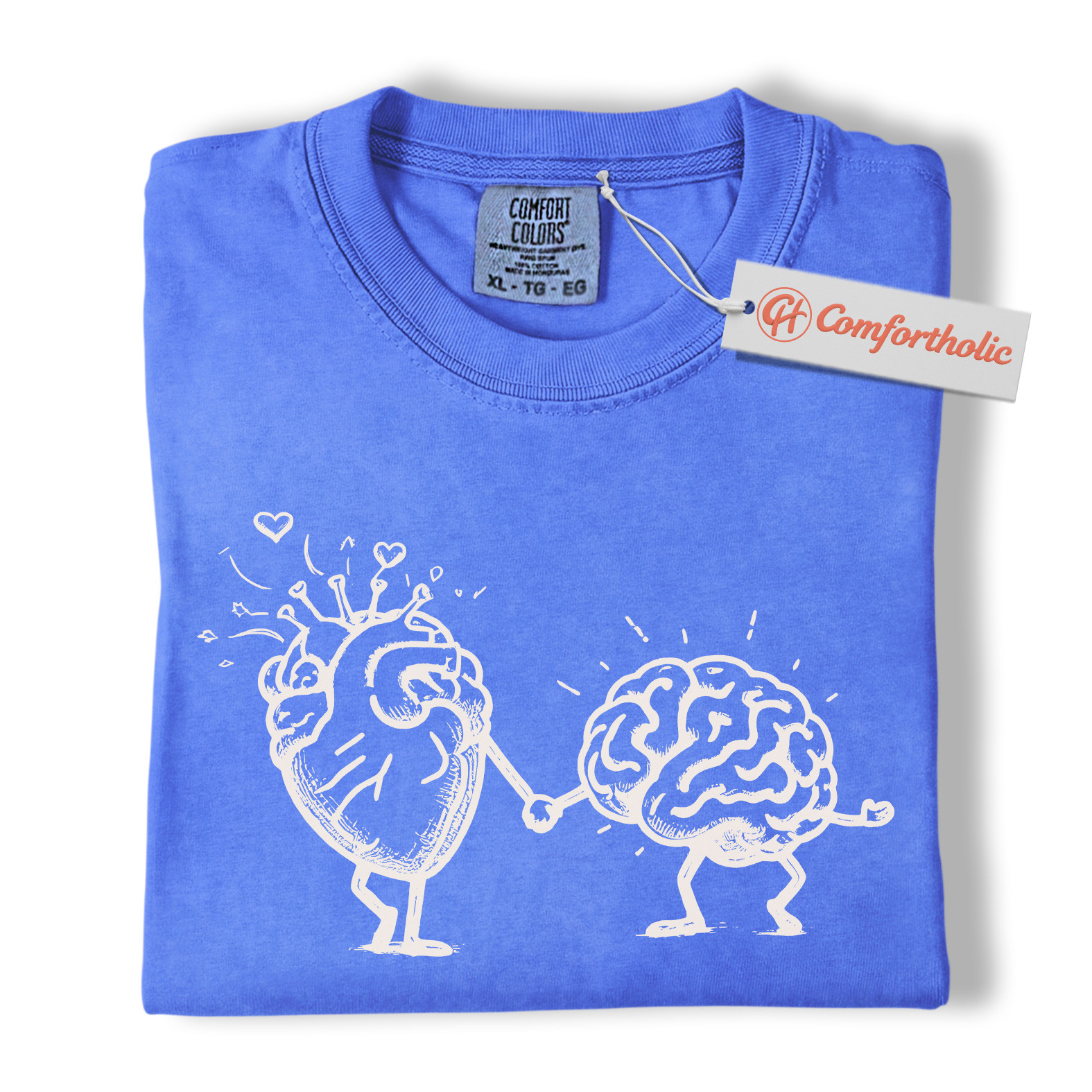 Heart and Brain Shirt, Funny Mental Health Shirt, Mind and Emotion Art Shirt, Self Love Comfort Colors Shirt - Image 12