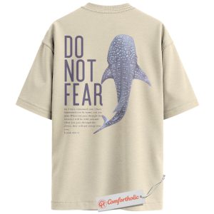 Do Not Fear Shirt, Isaiah 43:1-2 Bible Verse Shirt, Christian Shirt, Whale Shark Shirt, Faith-Based Ocean Comfort Colors Back Print Shirt