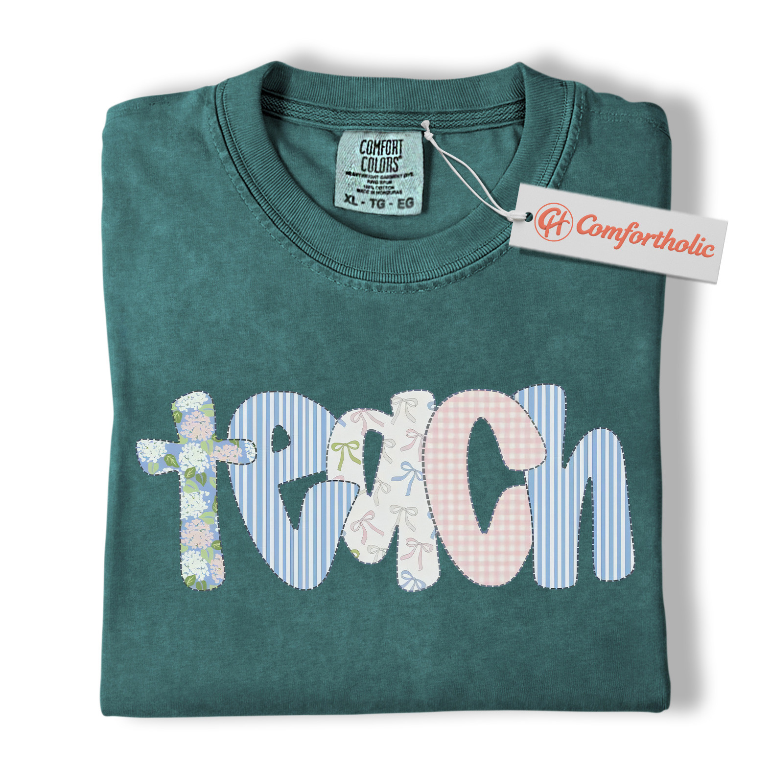 Patchwork Teach Shirt, Cute Teacher Shirt, Back to School Shirt, Educator Comfort Colors Shirt - Image 12
