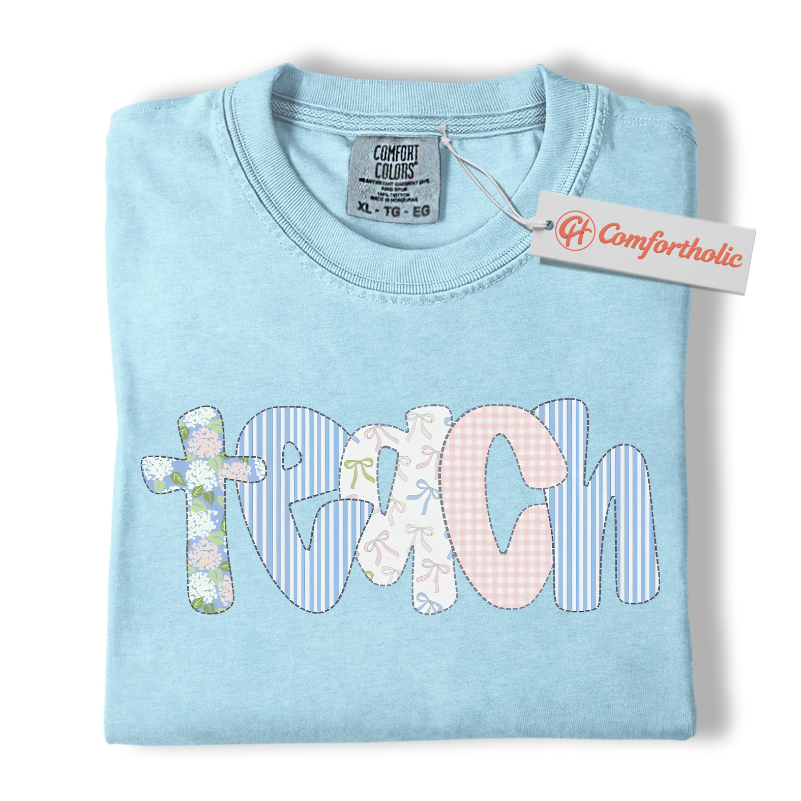 Patchwork Teach Shirt, Cute Teacher Shirt, Back to School Shirt, Educator Comfort Colors Shirt - Image 15