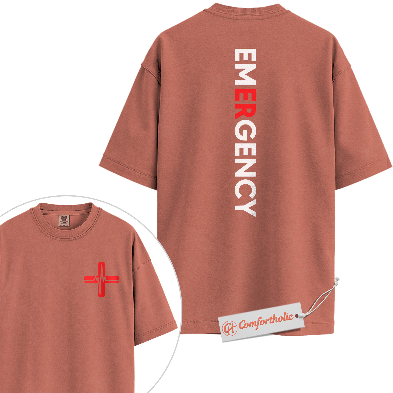 Emergency Shirt, ER Nurse Shirt, EMT Paramedic Uniform Shirt, Emergency Department Shirt, Medical Worker Comfort Colors Shirt 2-Sided - Image 7