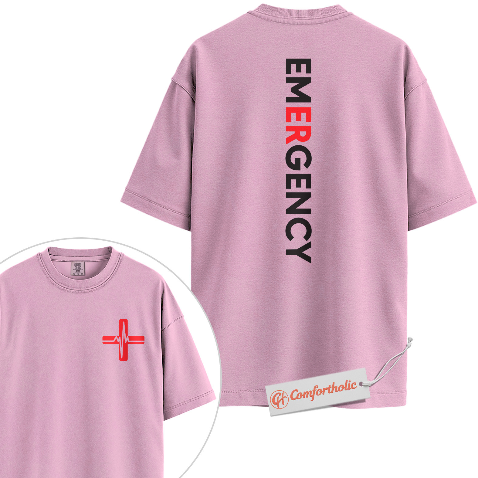 Emergency Shirt, ER Nurse Shirt, EMT Paramedic Uniform Shirt, Emergency Department Shirt, Medical Worker Comfort Colors Shirt 2-Sided - Image 8