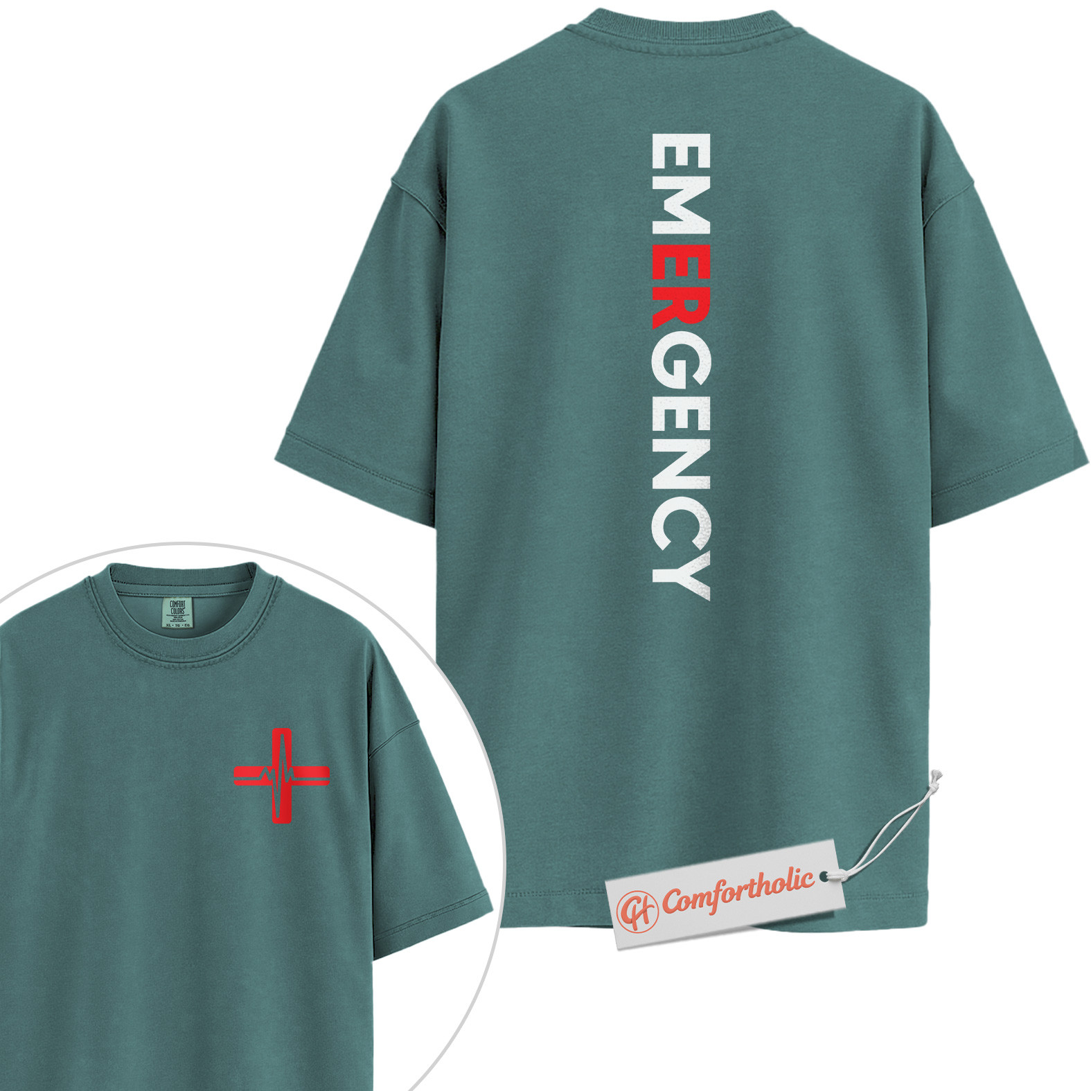 Emergency Shirt, ER Nurse Shirt, EMT Paramedic Uniform Shirt, Emergency Department Shirt, Medical Worker Comfort Colors Shirt 2-Sided - Image 11