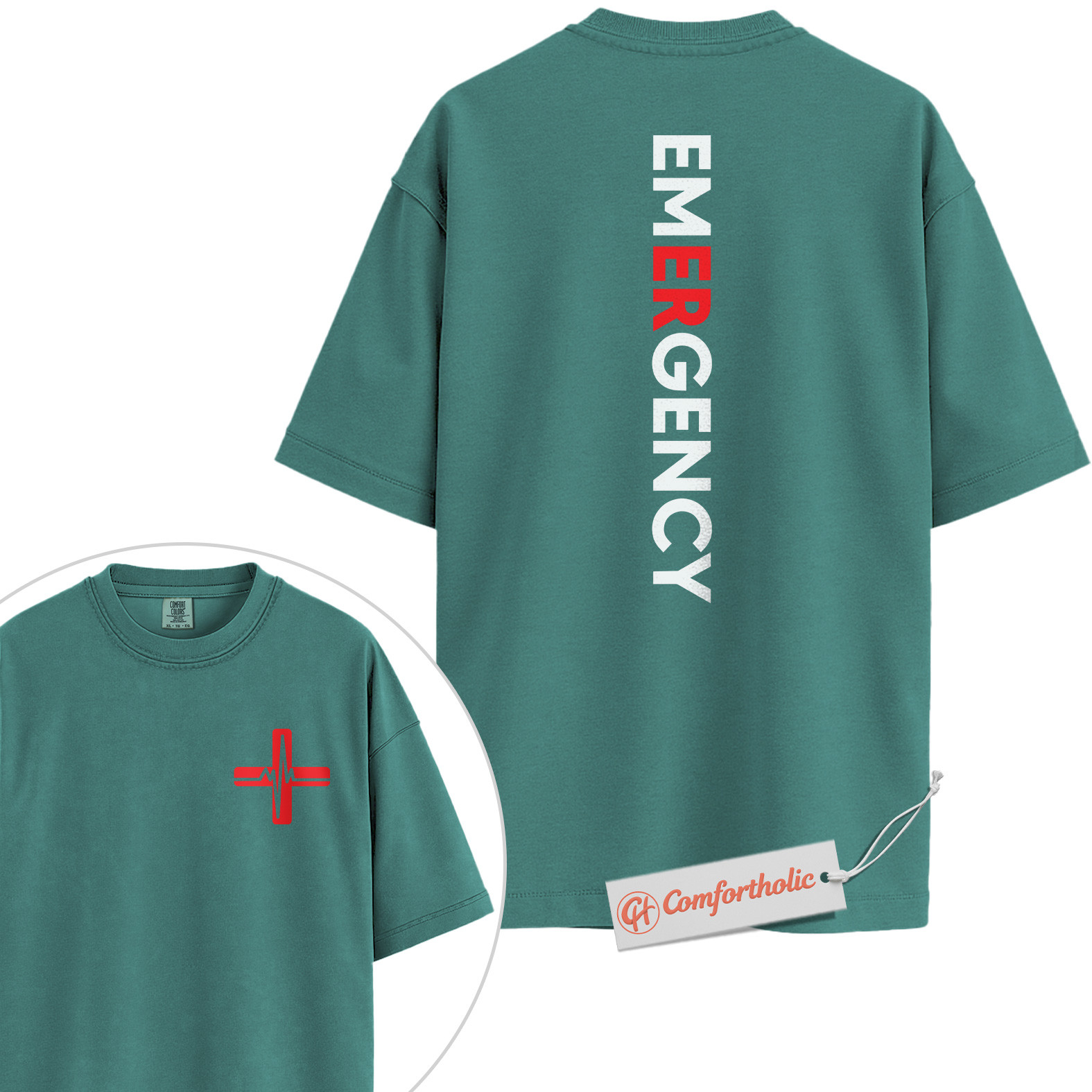 Emergency Shirt, ER Nurse Shirt, EMT Paramedic Uniform Shirt, Emergency Department Shirt, Medical Worker Comfort Colors Shirt 2-Sided - Image 13
