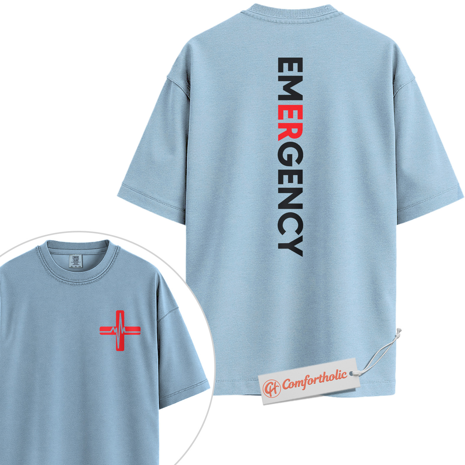 Emergency Shirt, ER Nurse Shirt, EMT Paramedic Uniform Shirt, Emergency Department Shirt, Medical Worker Comfort Colors Shirt 2-Sided - Image 14