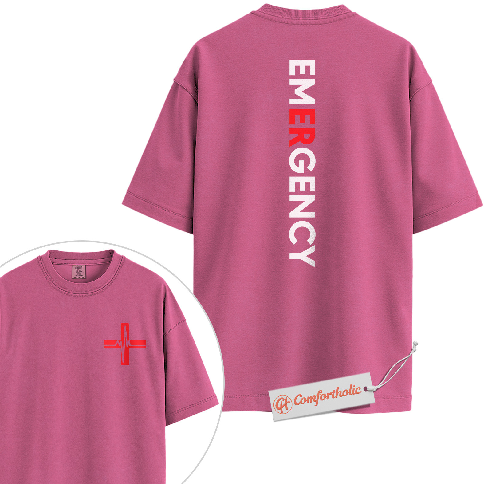 Emergency Shirt, ER Nurse Shirt, EMT Paramedic Uniform Shirt, Emergency Department Shirt, Medical Worker Comfort Colors Shirt 2-Sided - Image 16