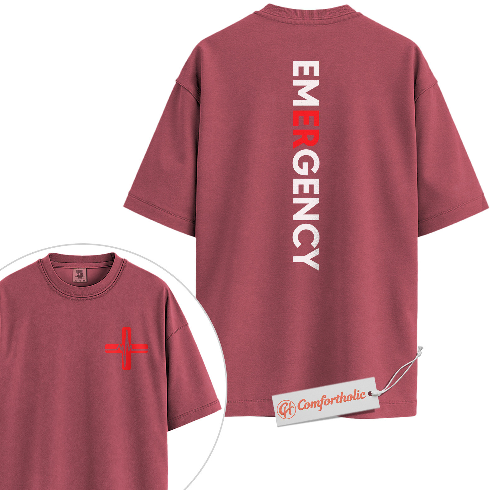 Emergency Shirt, ER Nurse Shirt, EMT Paramedic Uniform Shirt, Emergency Department Shirt, Medical Worker Comfort Colors Shirt 2-Sided - Image 18