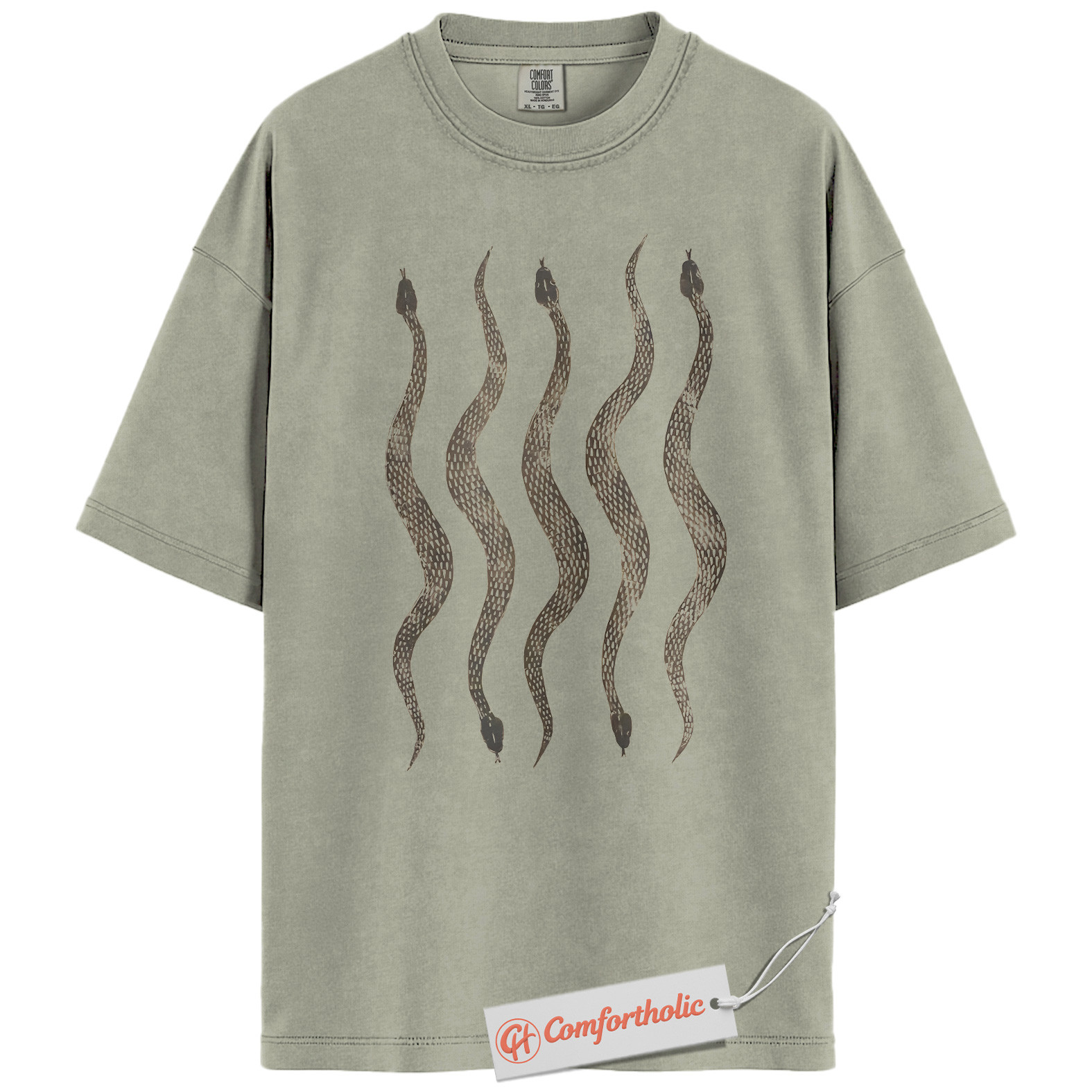 Snake Shirt, Minimal Serpent Graphic Tee, Python Shirt, Witchy Aesthetic T-Shirt, Edgy Goth Comfort Colors Shirt