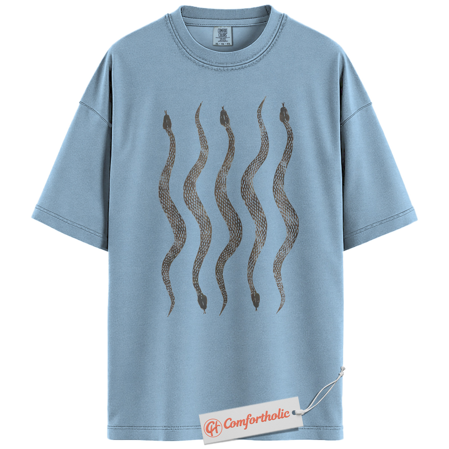 Snake Shirt, Minimal Serpent Graphic Tee, Python Shirt, Witchy Aesthetic T-Shirt, Edgy Goth Comfort Colors Shirt - Image 14