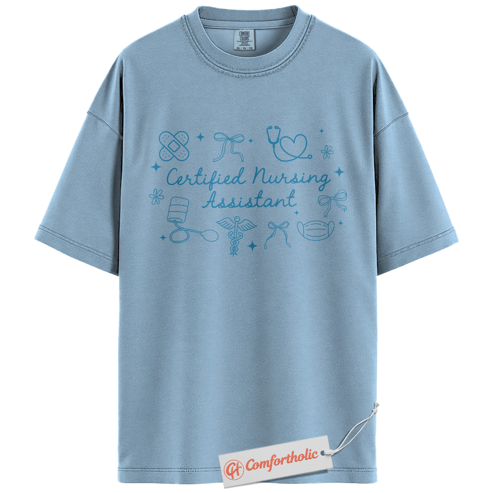 Certified Nursing Assistant Shirt, Cute CNA Shirt, Medical Worker Shirt, Comfort Colors Shirt - Image 15