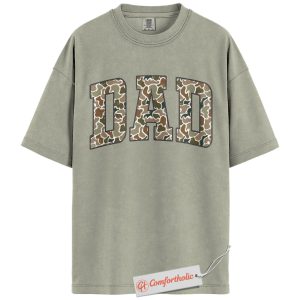 Camo Dad Shirt, Military Style Father's Day Shirt, Comfort Colors Shirt