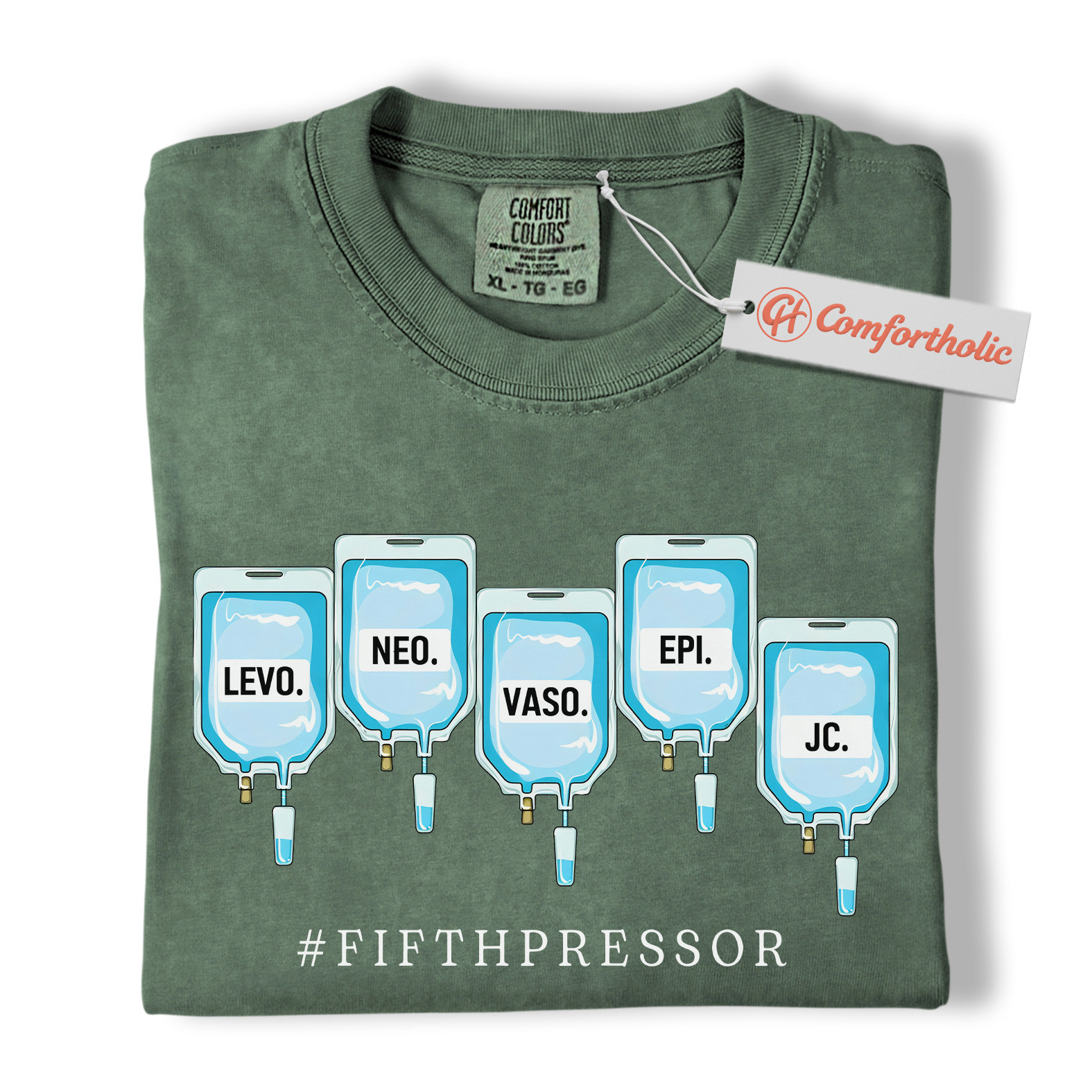 Fifth Pressor Shirt, IV Drip Graphic Shirt, ICU Nurse Shirt, Comfort Colors Shirt - Image 6