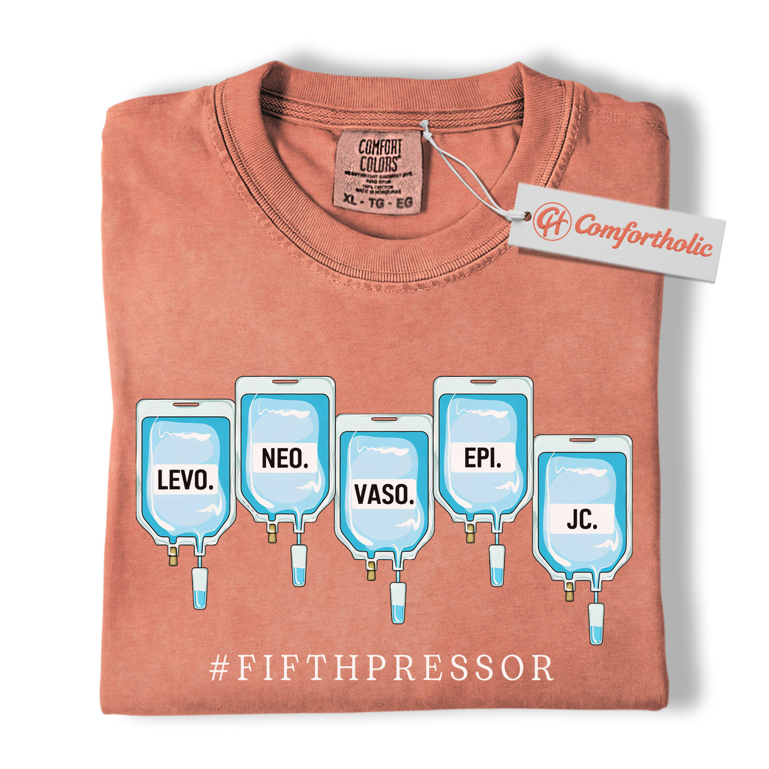 Fifth Pressor Shirt, IV Drip Graphic Shirt, ICU Nurse Shirt, Comfort Colors Shirt - Image 8