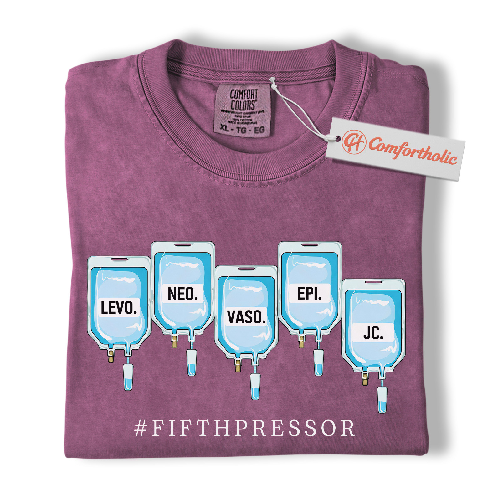 Fifth Pressor Shirt, IV Drip Graphic Shirt, ICU Nurse Shirt, Comfort Colors Shirt - Image 16