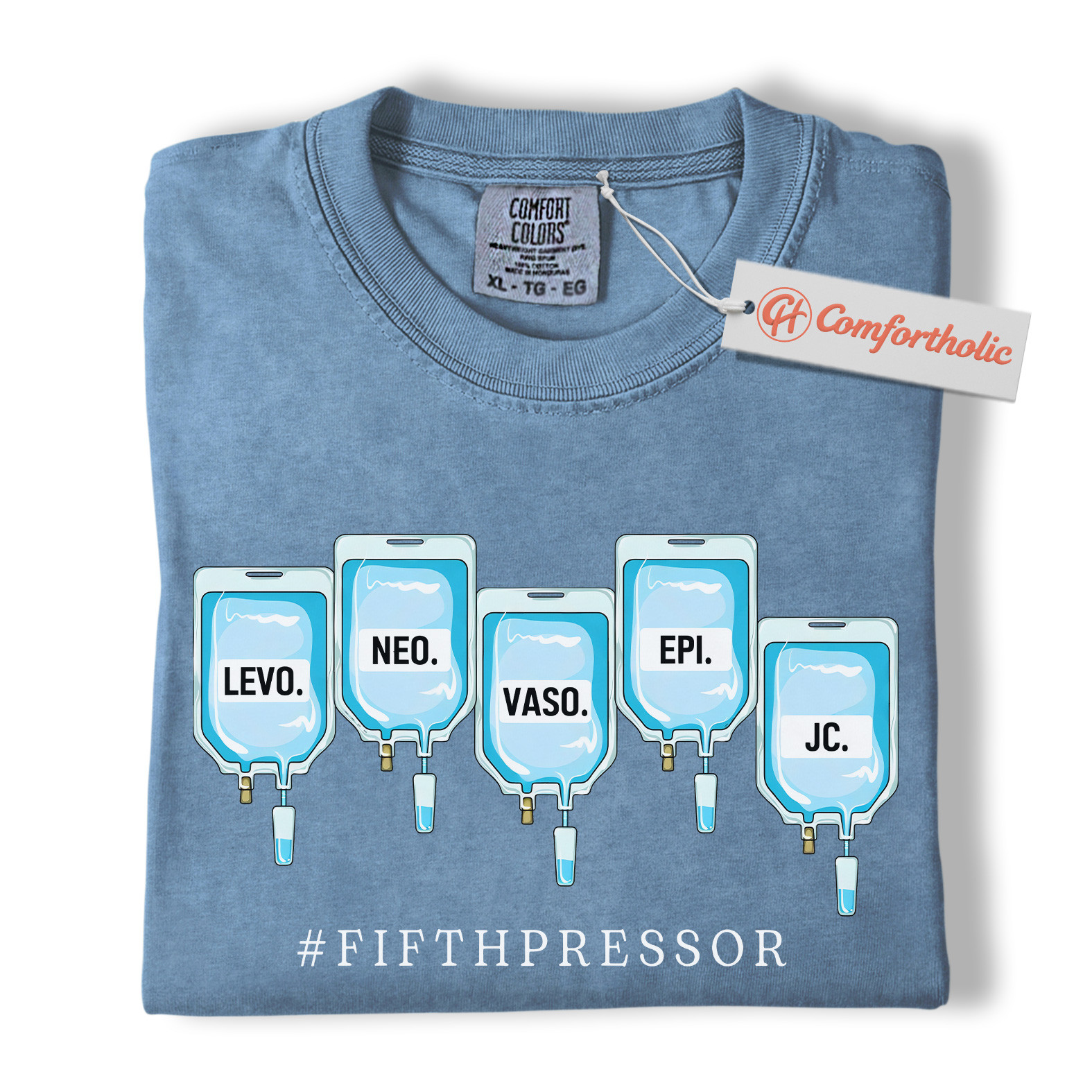 Fifth Pressor Shirt, IV Drip Graphic Shirt, ICU Nurse Shirt, Comfort Colors Shirt