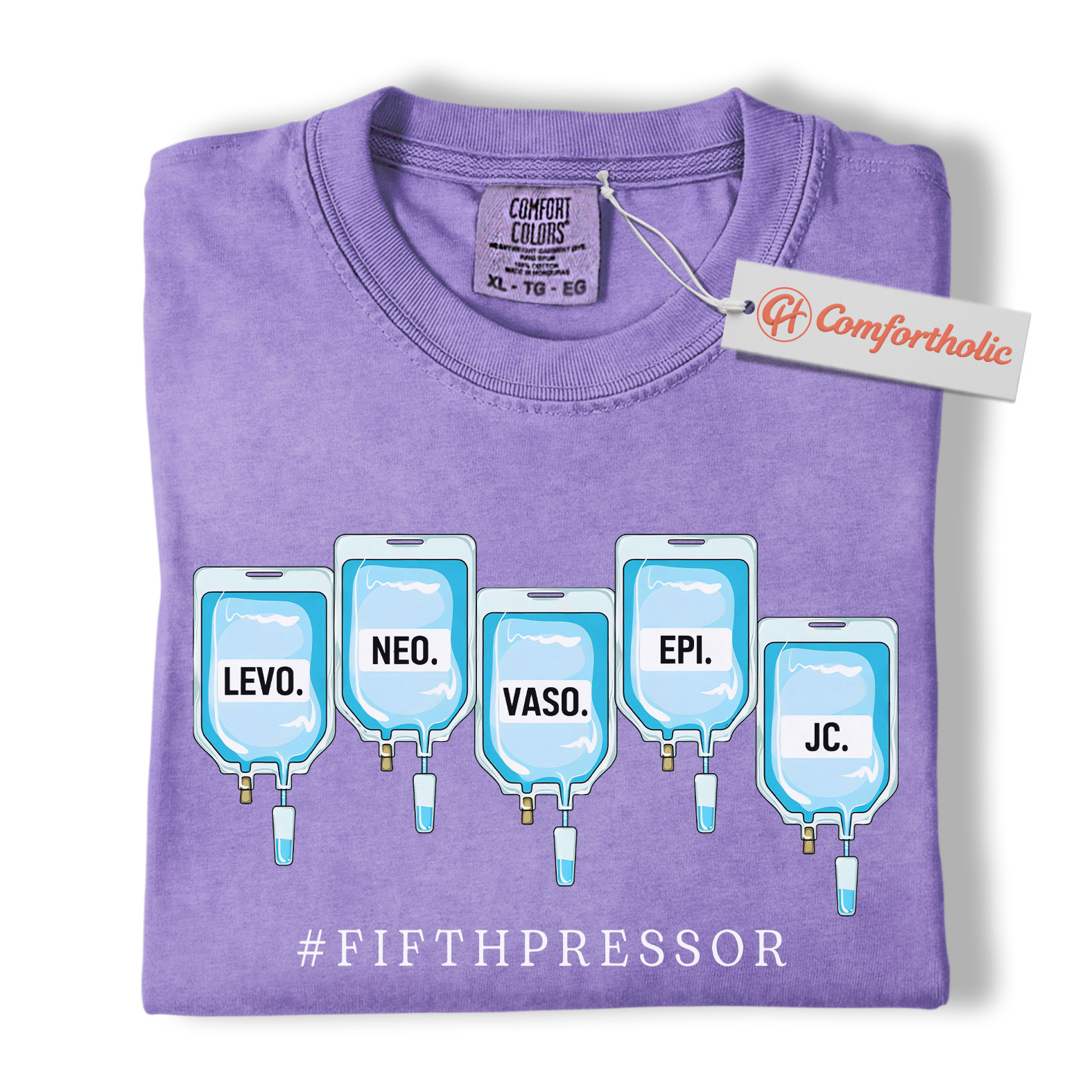 Fifth Pressor Shirt, IV Drip Graphic Shirt, ICU Nurse Shirt, Comfort Colors Shirt - Image 20