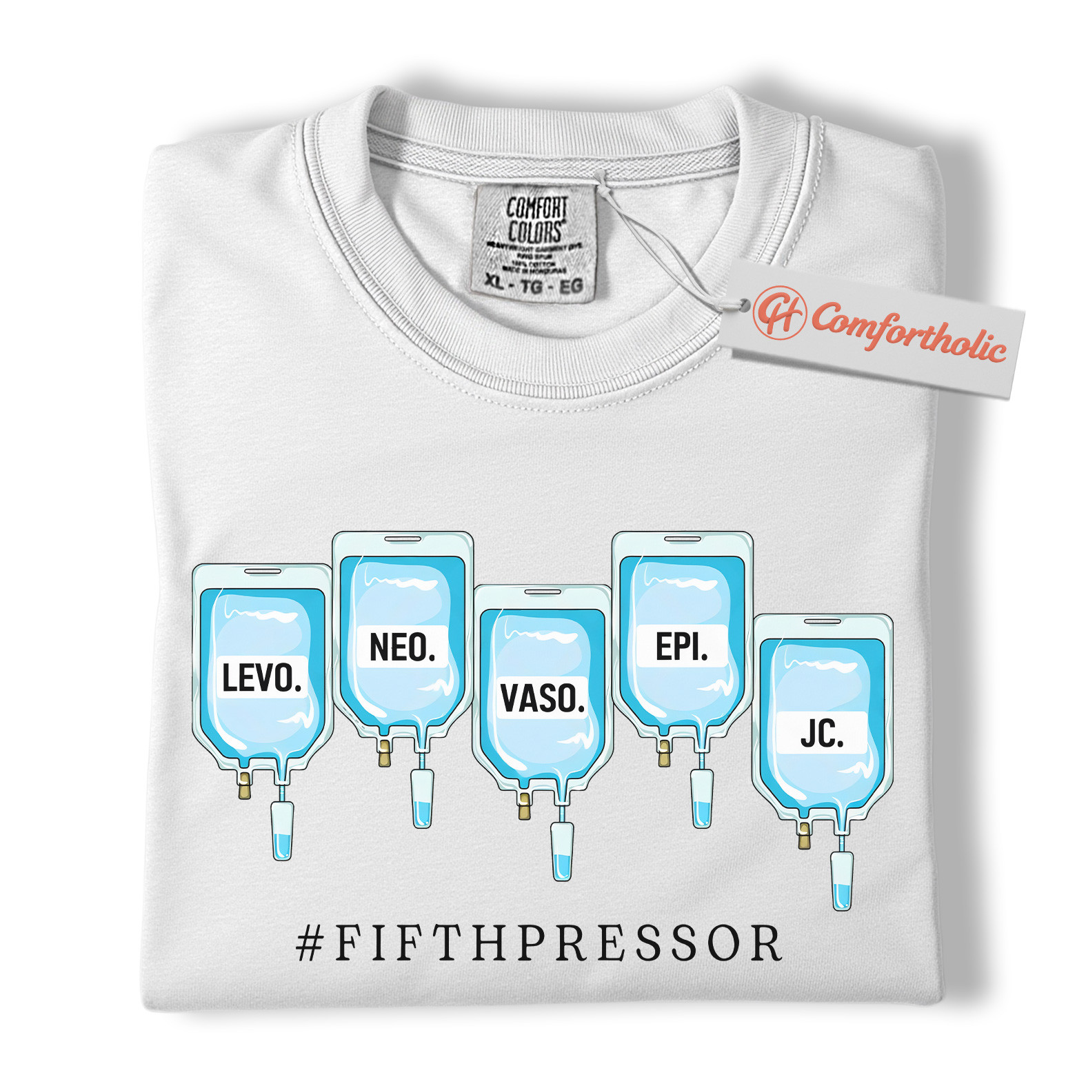 Fifth Pressor Shirt, IV Drip Graphic Shirt, ICU Nurse Shirt, Comfort Colors Shirt - Image 2