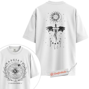 Alternative view of Fourth Wing Shirt, Basgiath War College Tee, Dragon Rider Shirt, Fantasy Book Lover Comfort Colors T-Shirt 2-Sided