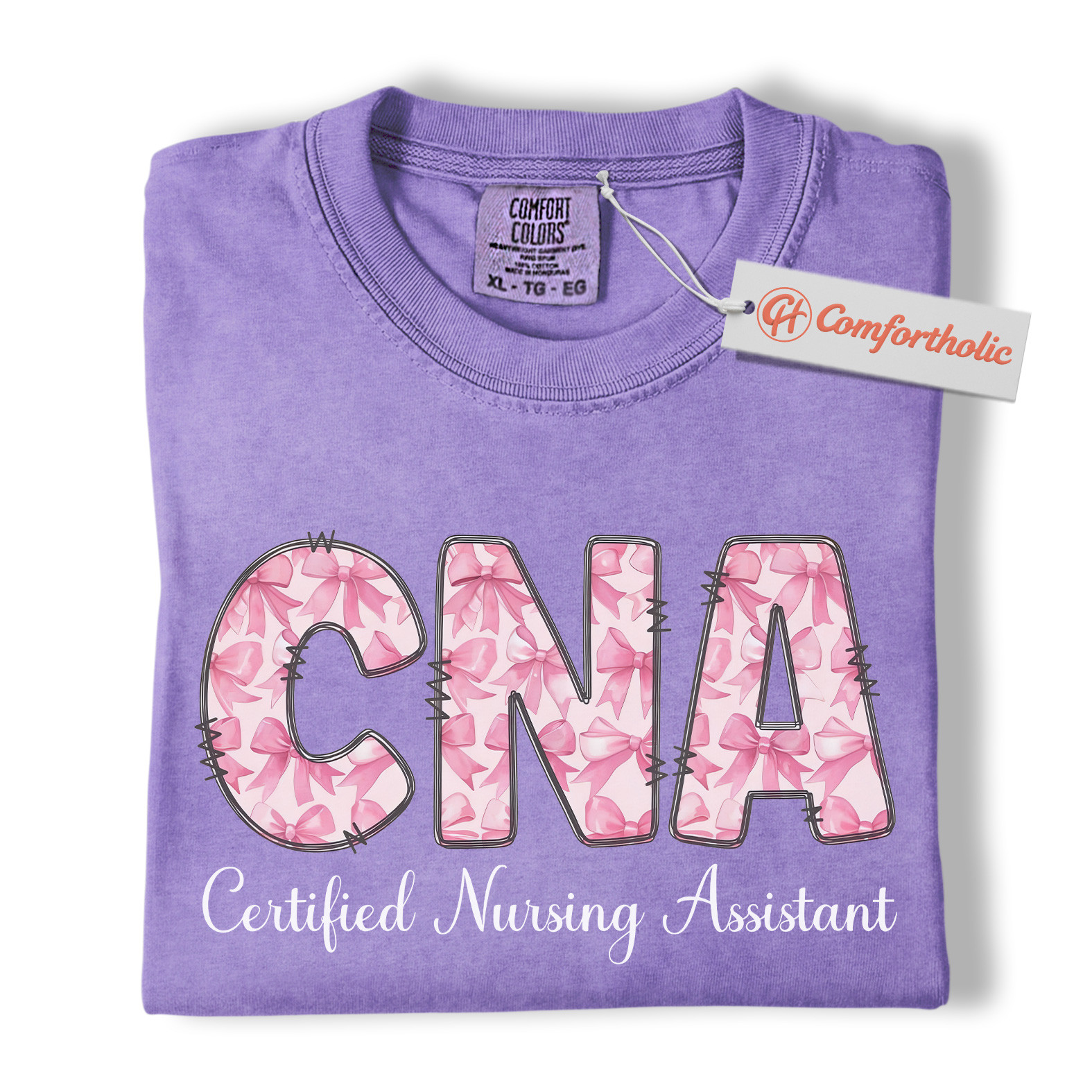 Pink Ribbon CNA Shirt, Certified Nursing Assistant Shirt, Comfort Colors T-Shirt - Image 20