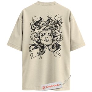 Medusa Back Print Shirt, Greek Mythology Shirt, Dark Aesthetic Snake Hair Shirt, Gothic Comfort Colors Shirt