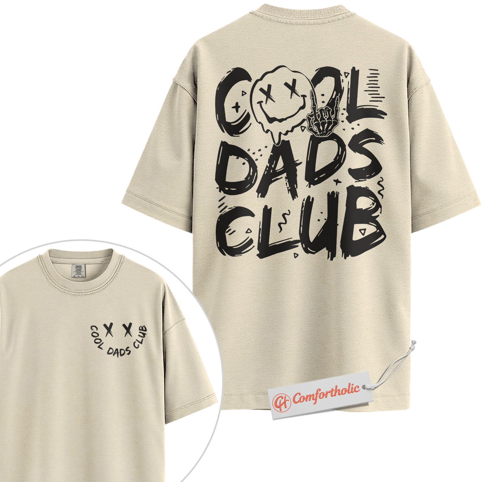 Cool Dads Club Shirt, Funny Dad Shirt, Edgy Father’s Day Shirt, Comfort Colors T-Shirt 2-Sided - Image 4