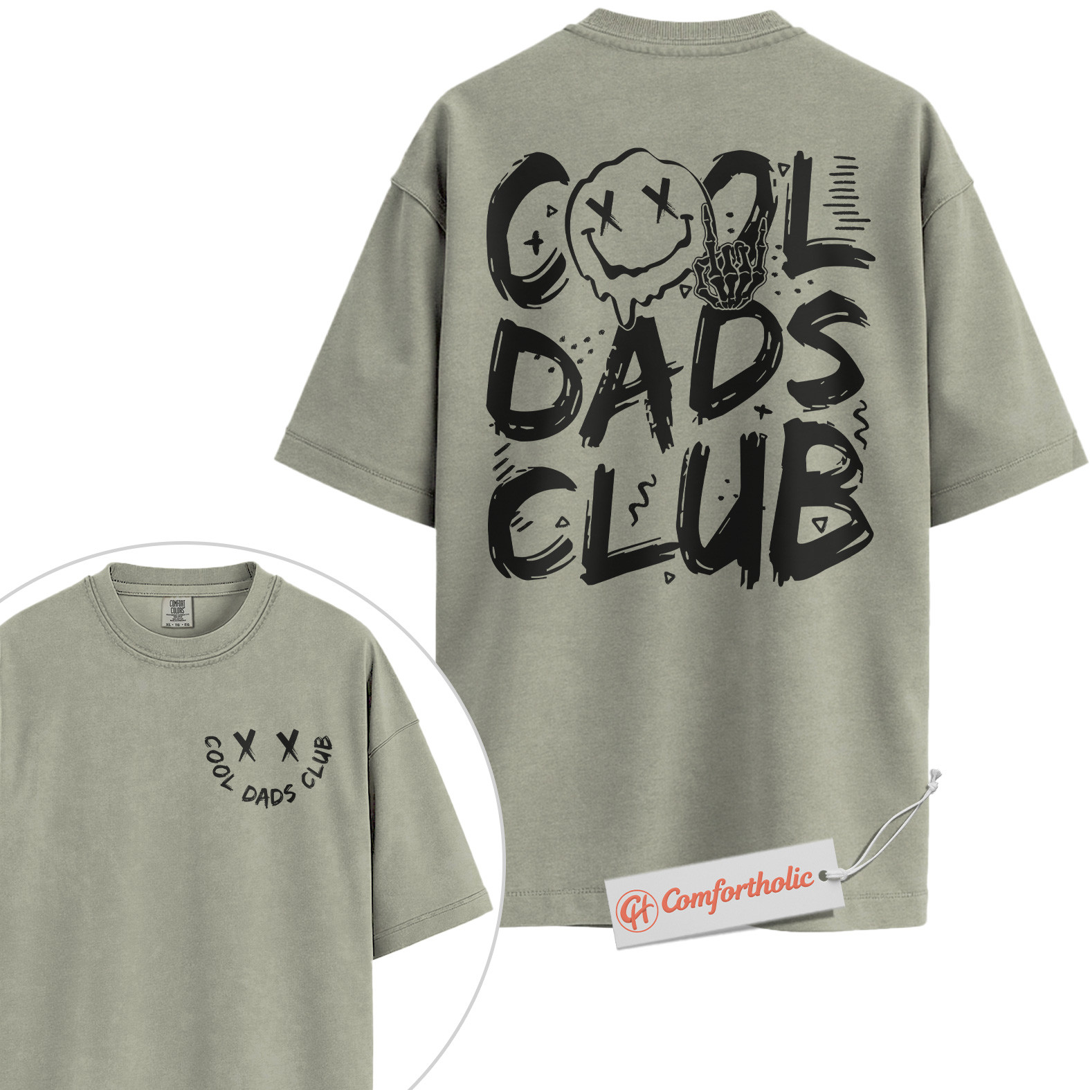 Cool Dads Club Shirt, Funny Dad Shirt, Edgy Father’s Day Shirt, Comfort Colors T-Shirt 2-Sided - Image 6