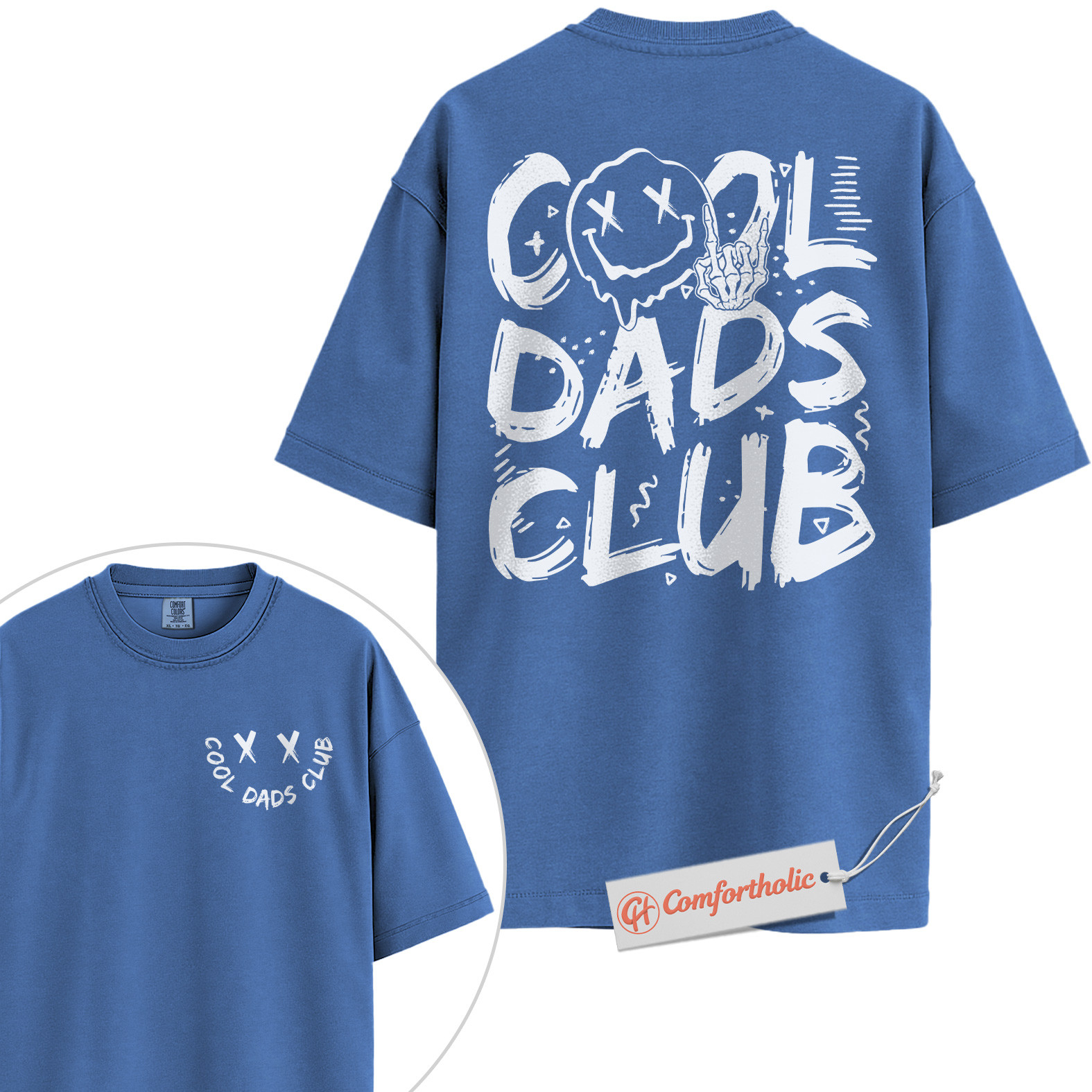 Cool Dads Club Shirt, Funny Dad Shirt, Edgy Father’s Day Shirt, Comfort Colors T-Shirt 2-Sided - Image 12