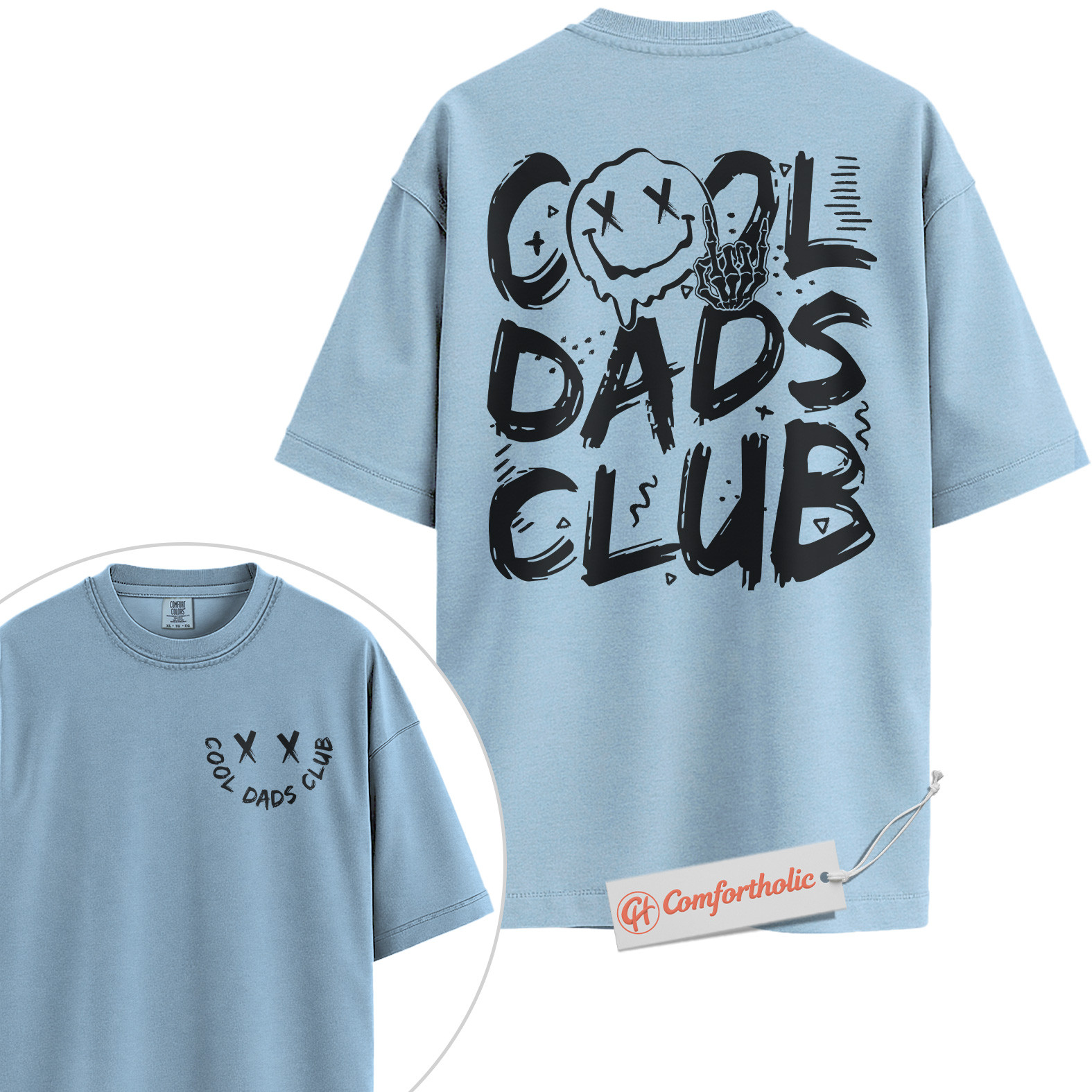 Cool Dads Club Shirt, Funny Dad Shirt, Edgy Father’s Day Shirt, Comfort Colors T-Shirt 2-Sided - Image 14
