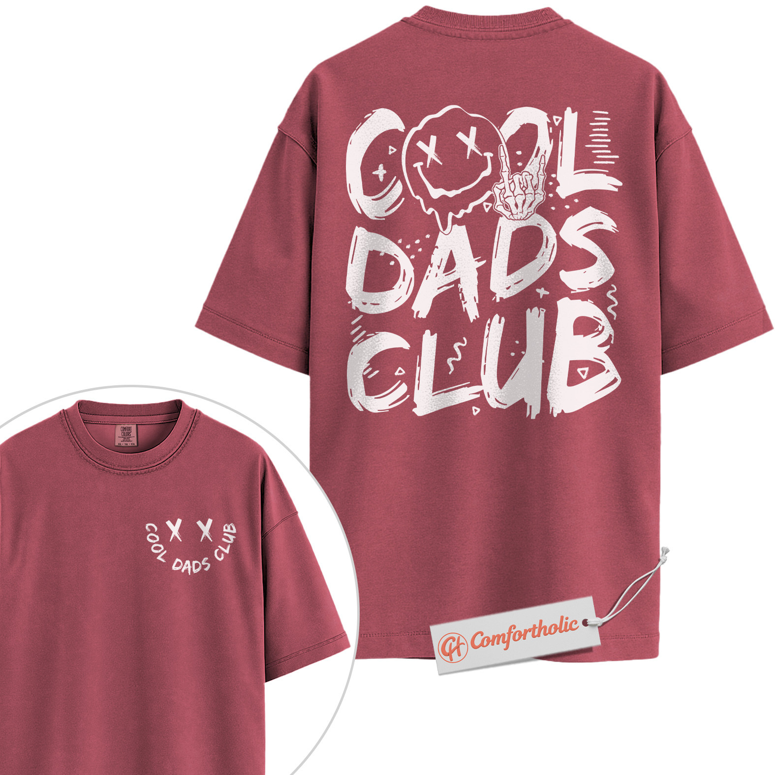 Cool Dads Club Shirt, Funny Dad Shirt, Edgy Father’s Day Shirt, Comfort Colors T-Shirt 2-Sided - Image 18