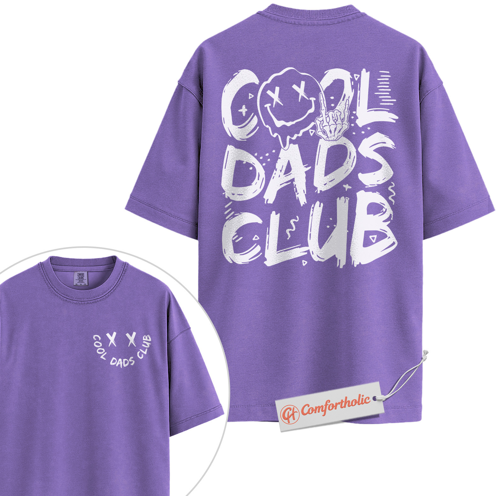 Cool Dads Club Shirt, Funny Dad Shirt, Edgy Father’s Day Shirt, Comfort Colors T-Shirt 2-Sided - Image 20