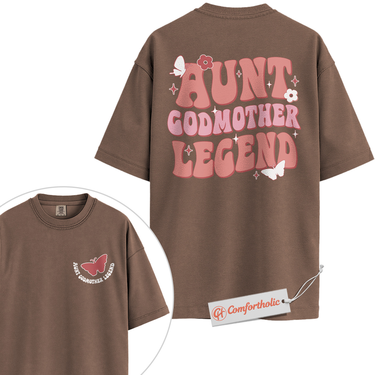 Aunt Godmother Legend Shirt, Cool Aunt Shirt, Fairy Godmother Shirt, Comfort Colors Shirt 2-Sided - Image 19
