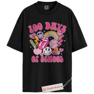 100 Days of School Shirt, Cute Teacher Shirt, Back to School Shirt, Colorful Classroom Shirt, Comfort Colors Shirt