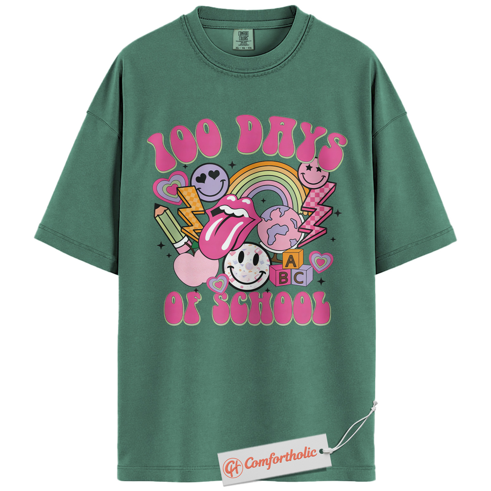 100 Days of School Shirt, Cute Teacher Shirt, Back to School Shirt, Colorful Classroom Shirt, Comfort Colors Shirt - Image 10