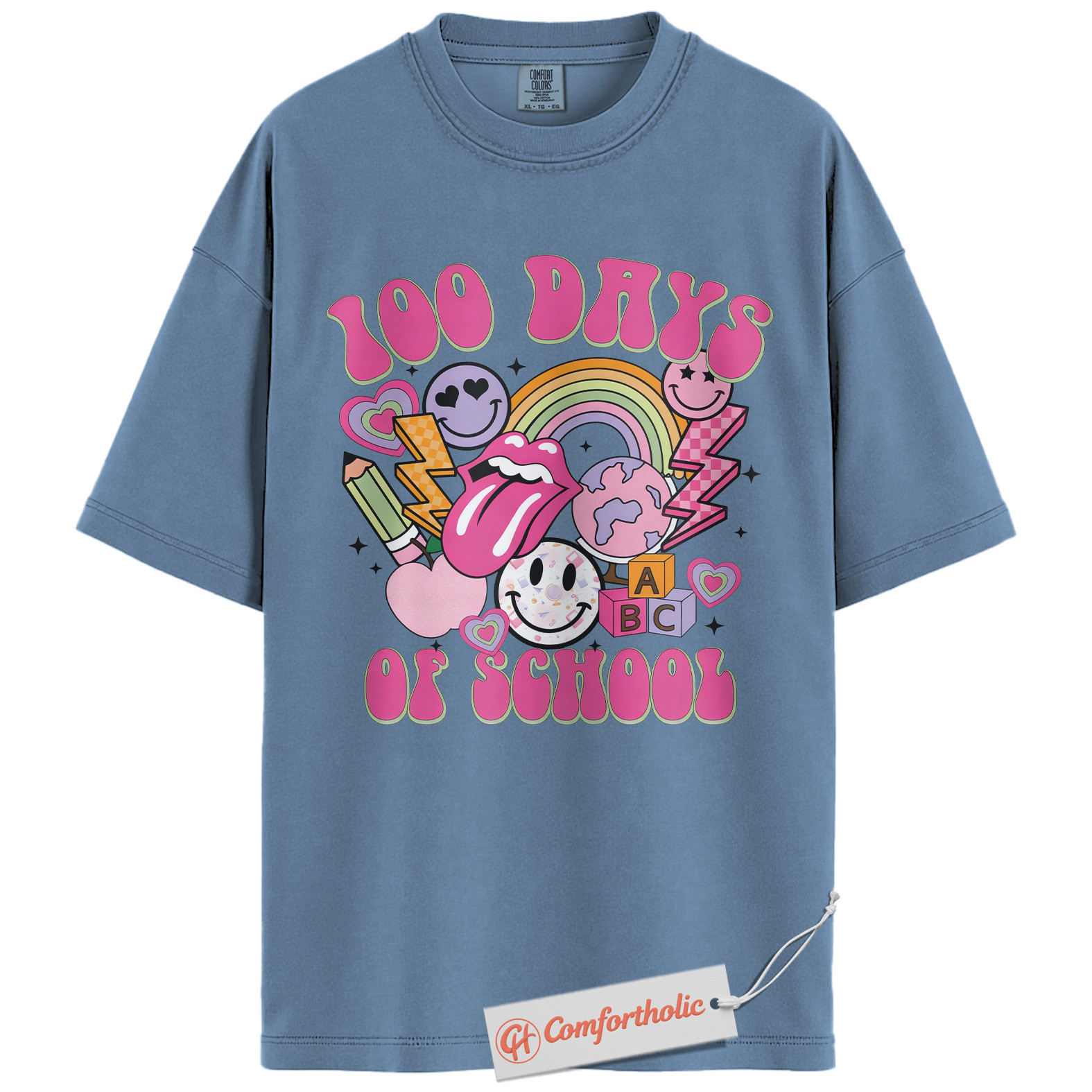 100 Days of School Shirt, Cute Teacher Shirt, Back to School Shirt, Colorful Classroom Shirt, Comfort Colors Shirt - Image 17