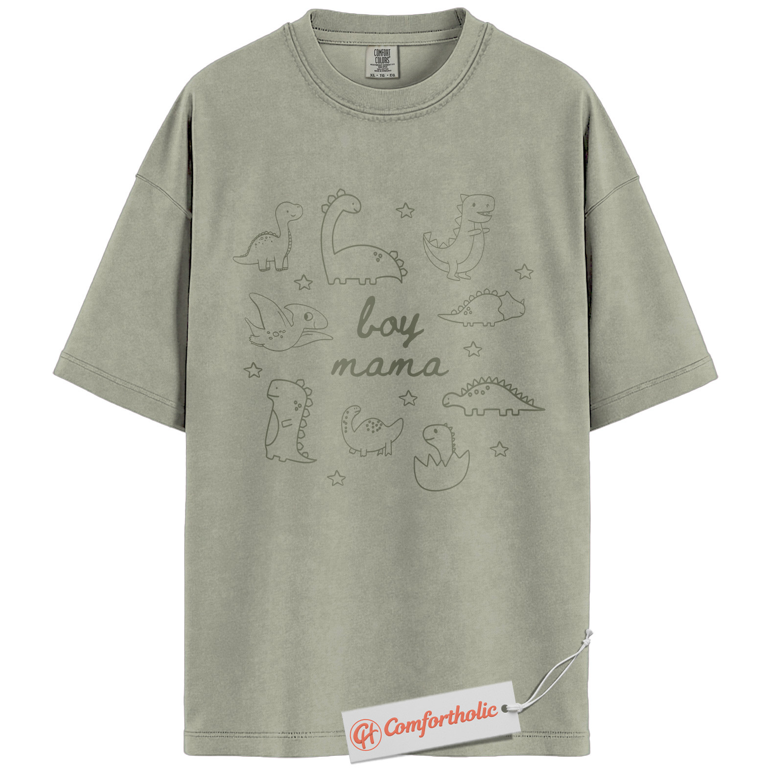 Boy Mama Shirt, Cute Dinosaur Mom Shirt, Funny Boy Mom Shirt, Comfort Colors Shirt - Image 7