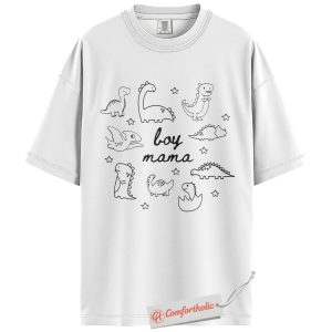 Alternative view of Boy Mama Shirt, Cute Dinosaur Mom Shirt, Funny Boy Mom Shirt, Comfort Colors Shirt