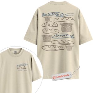Loaves and Fishes Shirt, Matthew 14:13-21 Bible Verse Shirt, Christian Shirt, Faith Shirt, Religious Graphic Shirt, Comfort Colors Shirt 2-Sided