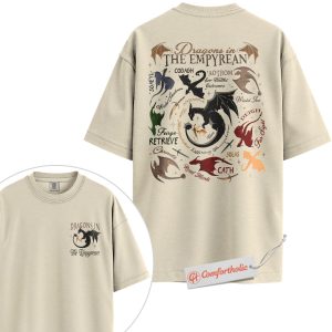 The Empyrean Series Shirt, Fourth Wing Shirt, Dragon Characters Shirt, Fantasy Bookish Shirt, Book Comfort Colors Shirt 2-Sided