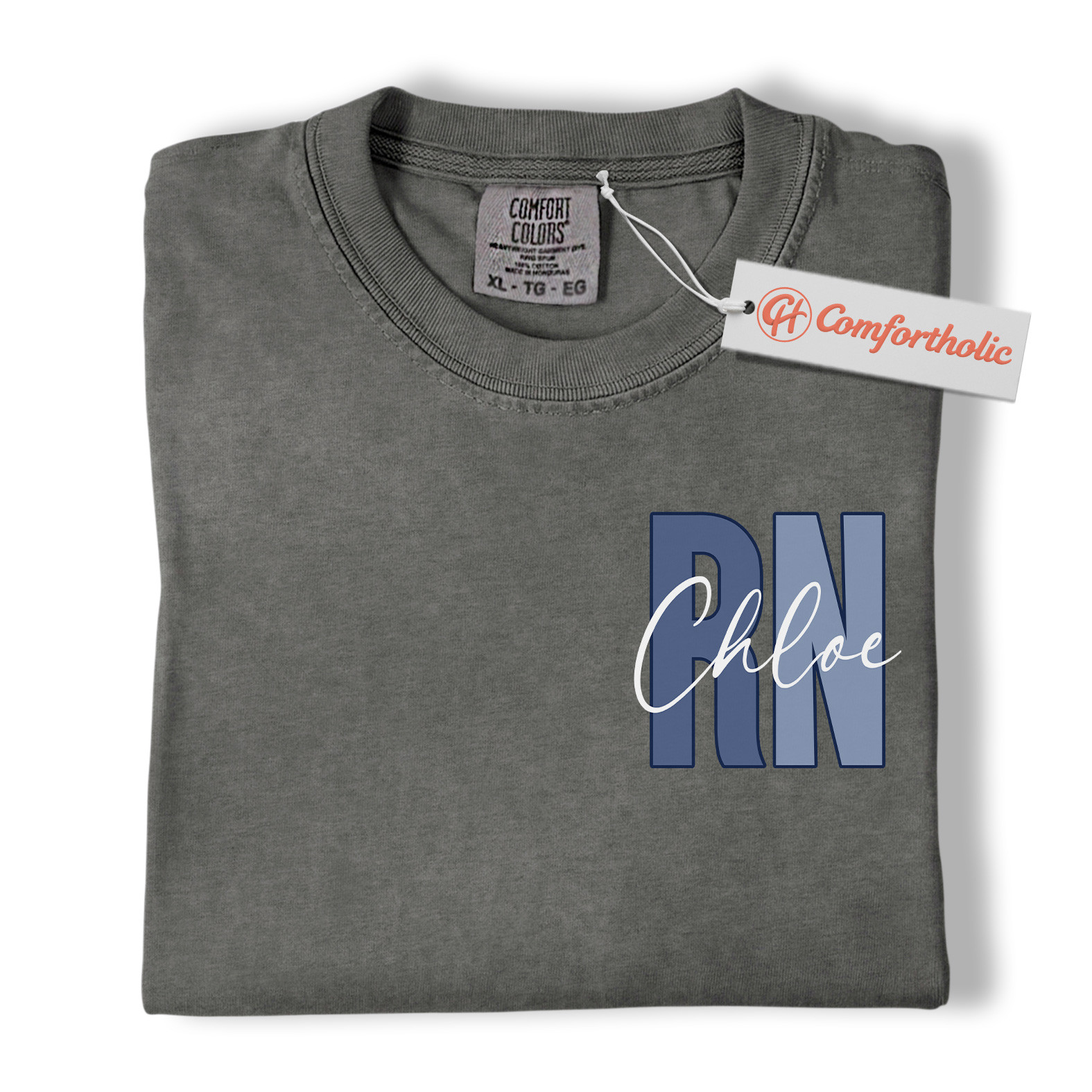 Personalized RN Nurse Shirt, Custom Registered Nurse T-Shirt, Cute Nursing Job Graphic Tee, Healthcare Workers Comfort Colors Shirt - Image 4