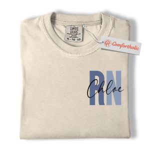 Personalized RN Nurse Shirt, Custom Registered Nurse T-Shirt, Cute Nursing Job Graphic Tee, Healthcare Workers Comfort Colors Shirt