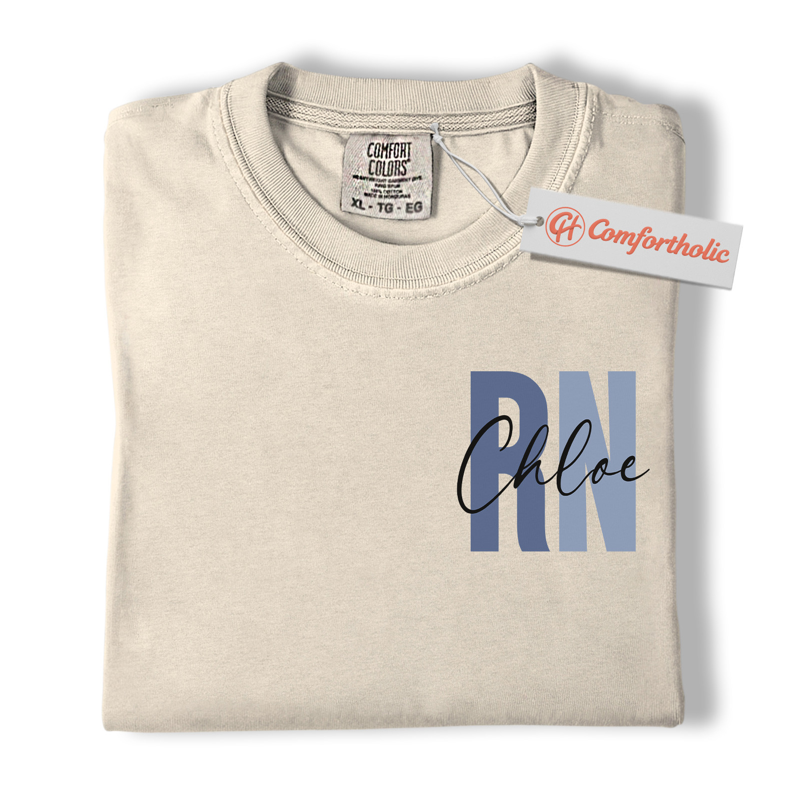 Personalized RN Nurse Shirt, Custom Registered Nurse T-Shirt, Cute Nursing Job Graphic Tee, Healthcare Workers Comfort Colors Shirt